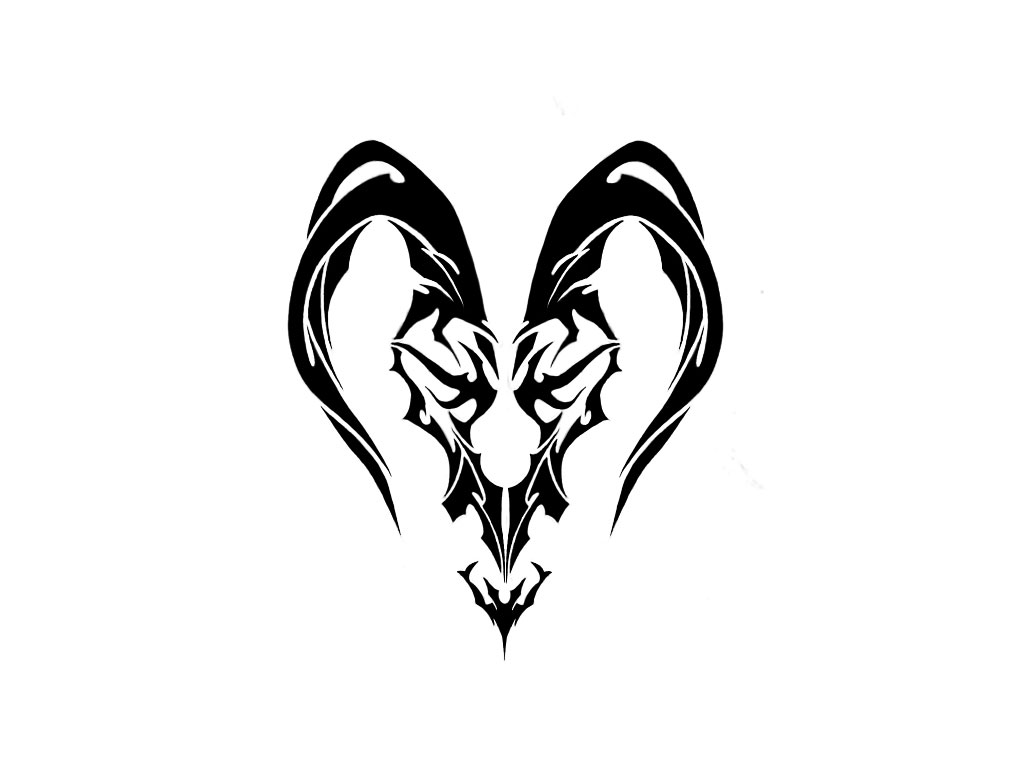 Wallpapers Tattoo Art Free Designs Capricorn Head Tribal 1024x768 ...