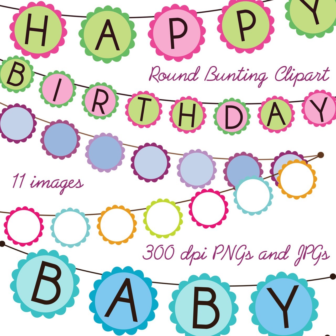 Bunting Clipart and Vectors - TulipWorks
