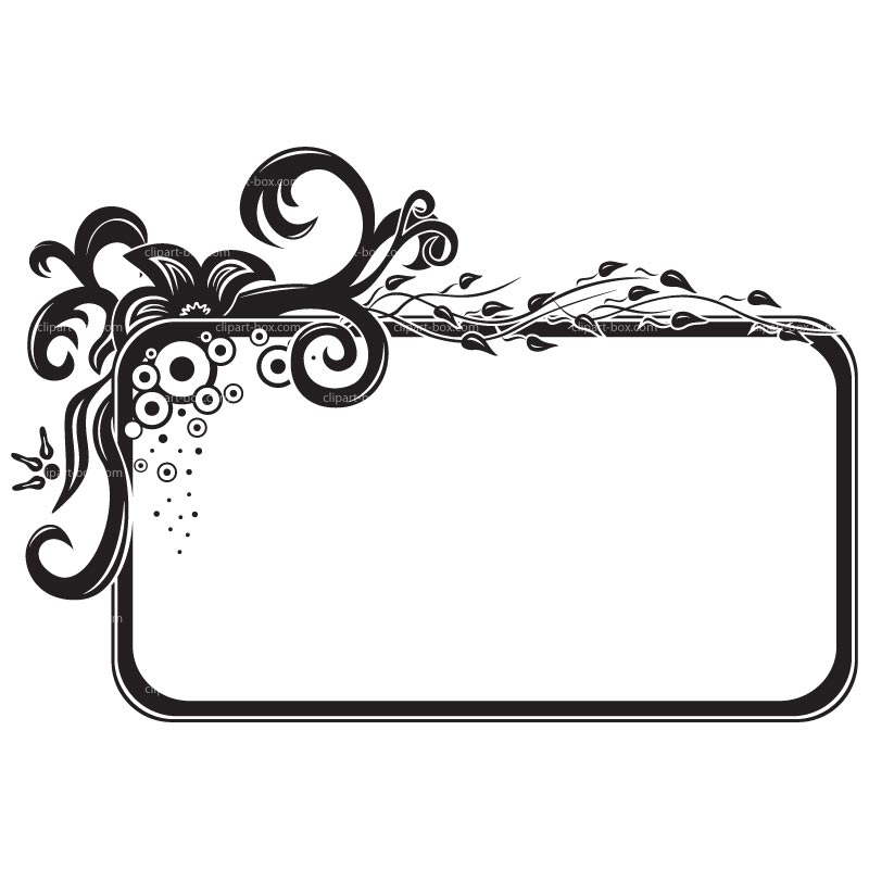 CLIPART FLORAL FRAME | Royalty free vector design