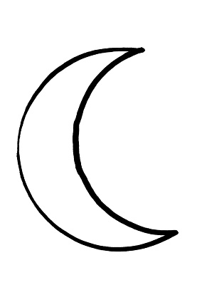 Outline of crescent moon - Royalty Free Images, Photos and Stock ...