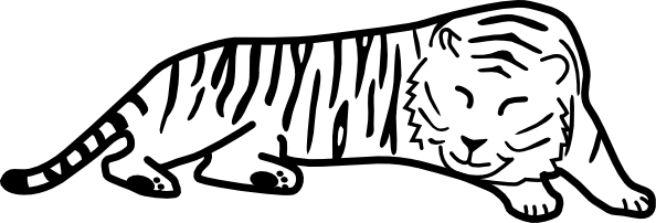 Sleeping_Tiger_Outline_clip_ ...
