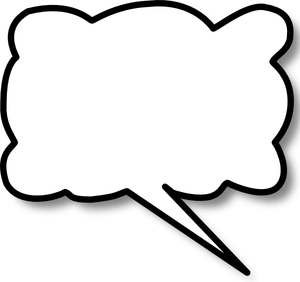 Callout Cloud Right clip art Free Vector