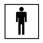 D.O.T. PICTOGRAM SIGN (Black on White; 6" H x 6" W; B-909; (men's ...