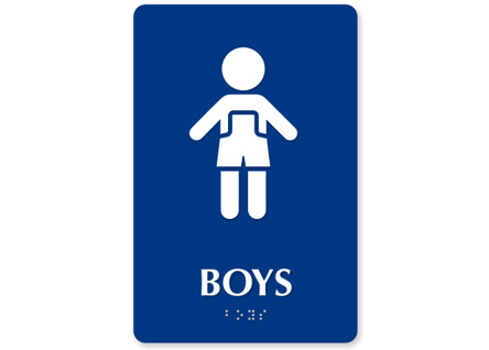 ADA Braille Boy Restroom Symbol - Exit Sign Warehouse