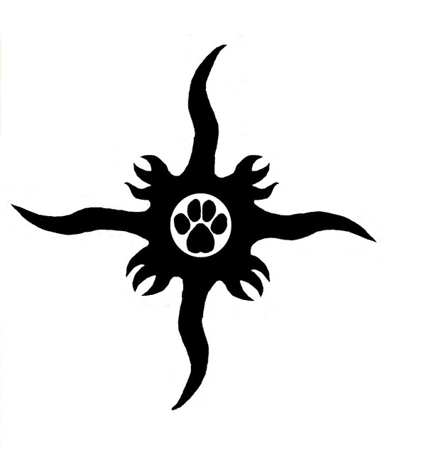 Paw Print Tribal Tattoo