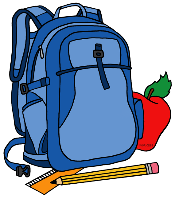 Free School Clip Art by Phillip Martin, Backpack