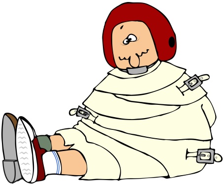 Cartoon Of A Person In Straight Jacket Clip Art, Vector Images ...