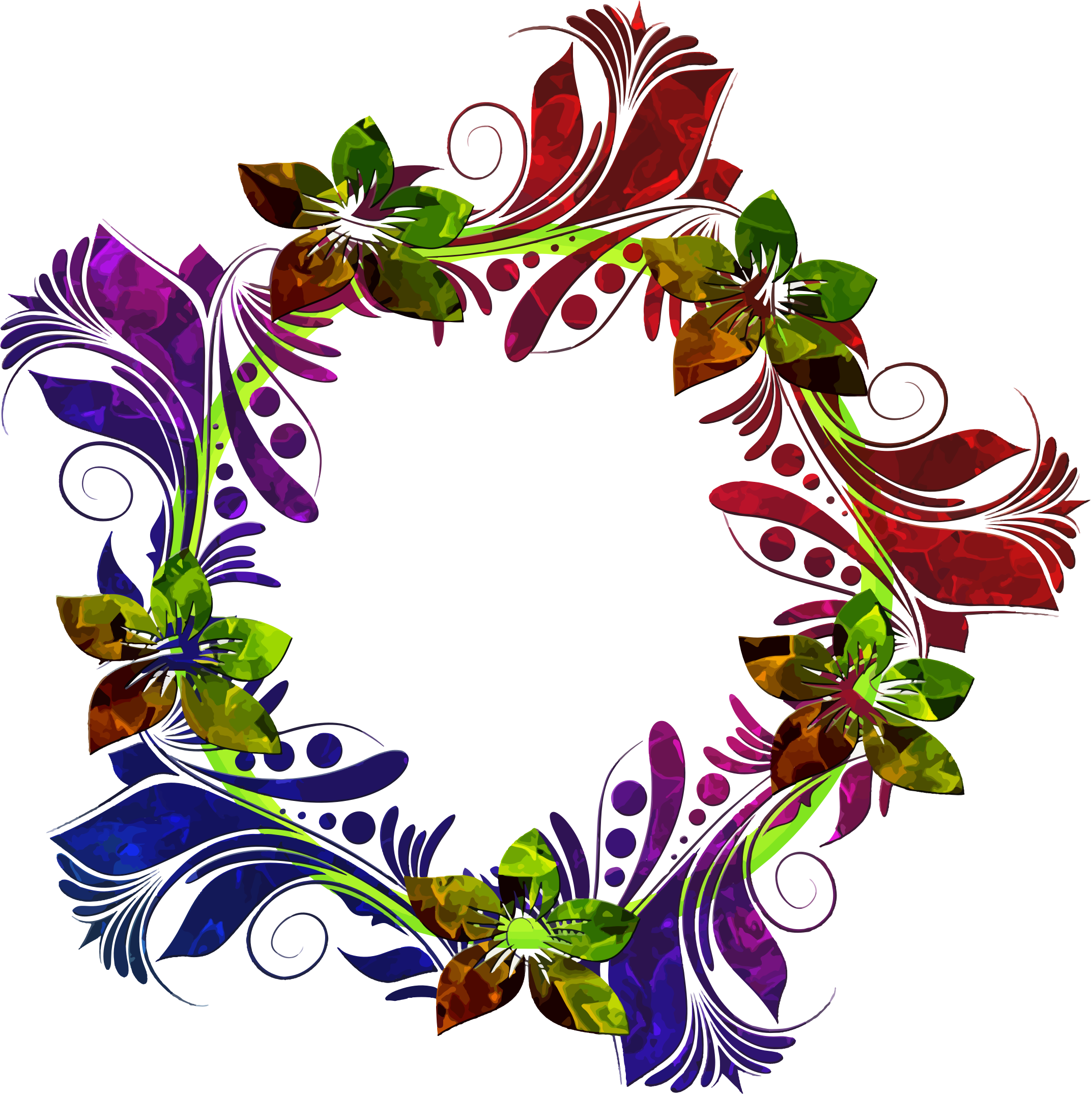 Floral wreath transparent clipart