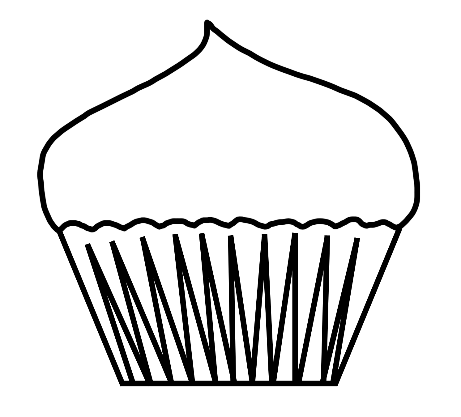 Cupcake Line Drawing