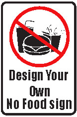 No drinking signs, no eating signs, no food or drink signs and ...