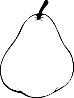 Pear Black And White Clipart