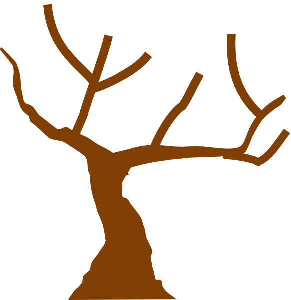 Brown tree trunk clipart