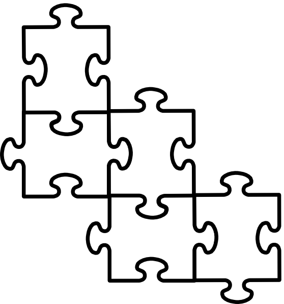 5 Piece Puzzle Template