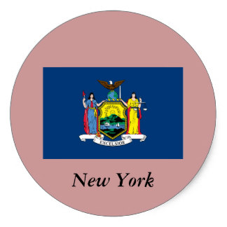 New York State Flag Stickers | Zazzle