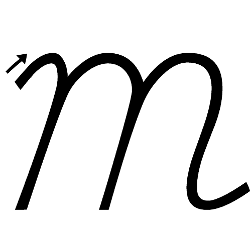 Letter M Handwriting Worksheet - Both Cases (trace 1, write 1)