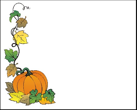 Fall Pumpkin Border Clipart