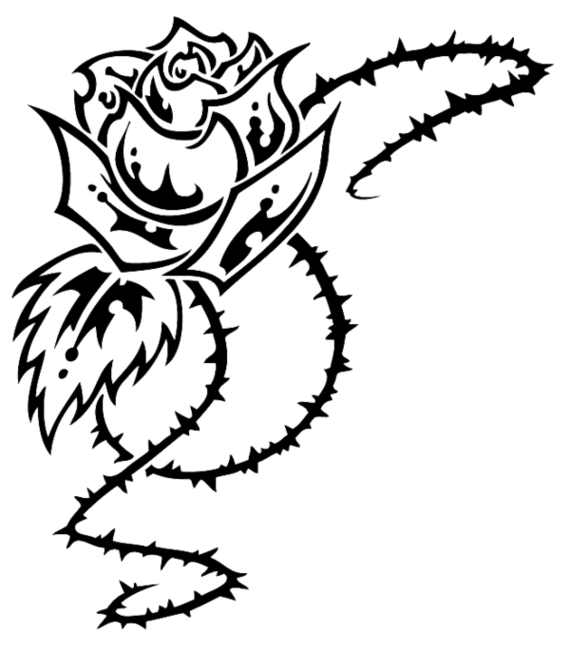 Tribal Art Rose Clipart - Free to use Clip Art Resource