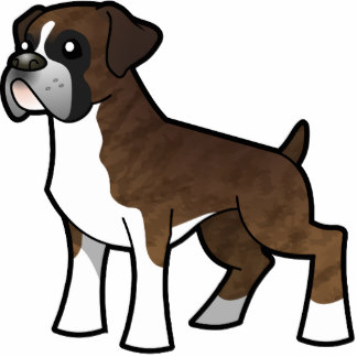 Cartoon Boxer Dog Photo Statuettes, Cutouts &amp; Sculptures | Zazzle ...
