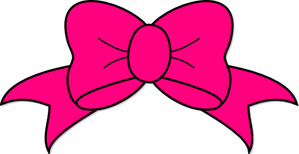 Pink hair bow clip art - ClipartFox