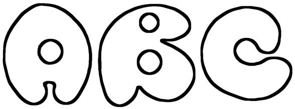 Bubble letters clipart