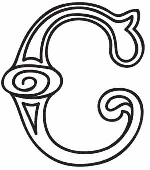 Cirque Letter C | Urban Threads: Unique and Awesome Embroidery Designs