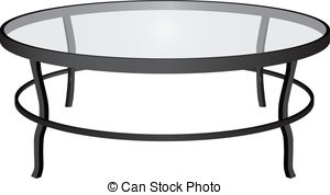 Round Table Black And White Clipart