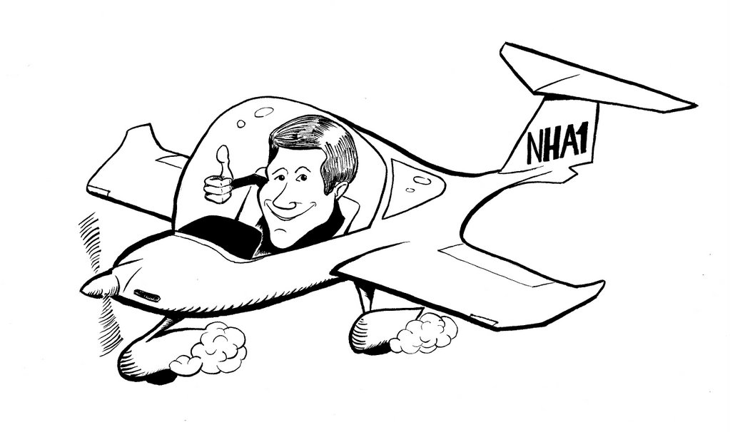 Airplane Caricature - Caricature Ecobul Tips Trick