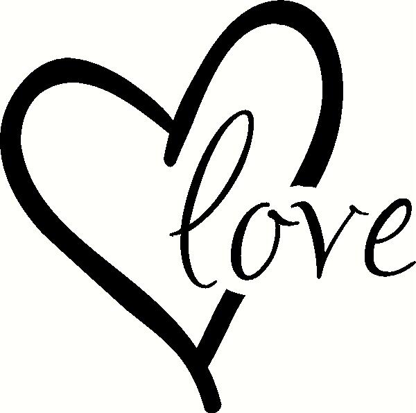 Love with Heart Vinyl Decal | Valentines Vinyl Decals