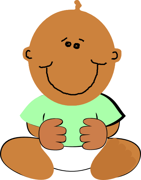 Black Baby Clip Art - vector clip art online, royalty ...