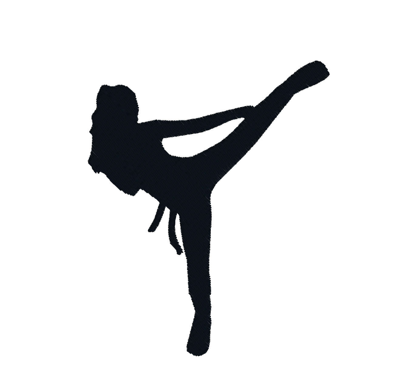 Martial Arts Female Silhouette