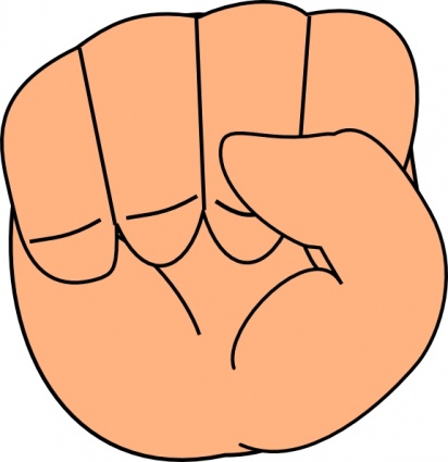 Closed Hand Cartoon Clipart