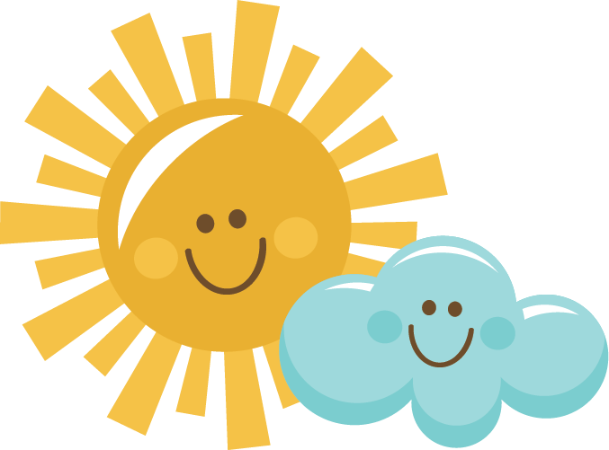 Sun and cloud clipart