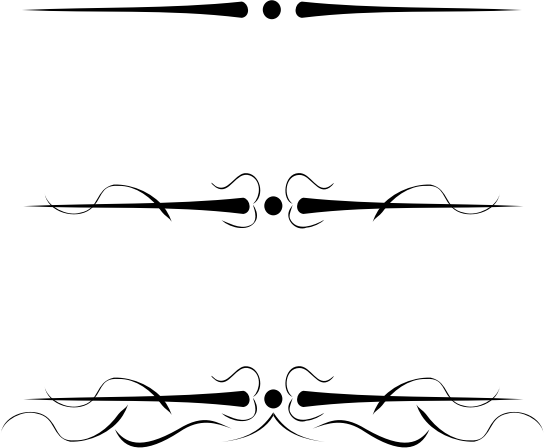 Clipart - 3 Underline Flourishes