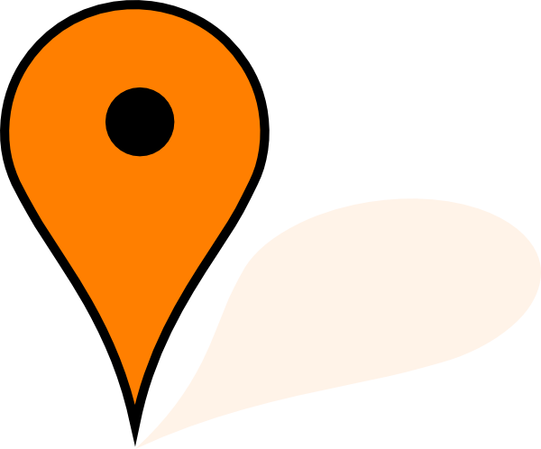 Orange Google Maps Pin Clip Art - vector clip art ...