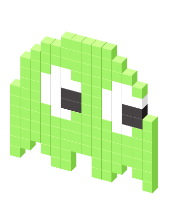 green pacman ghost Favicon
