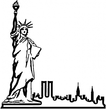 Statue Of Liberty Drawing Outline