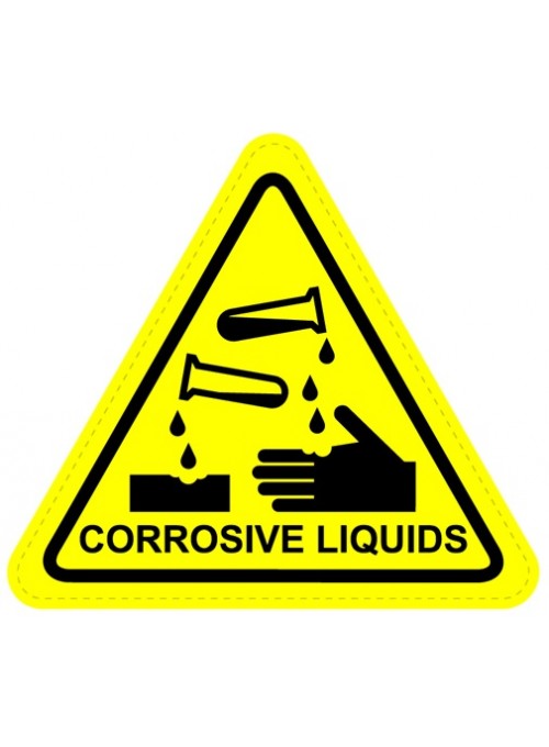 Corrosive Liquids Warning Sign Sticker