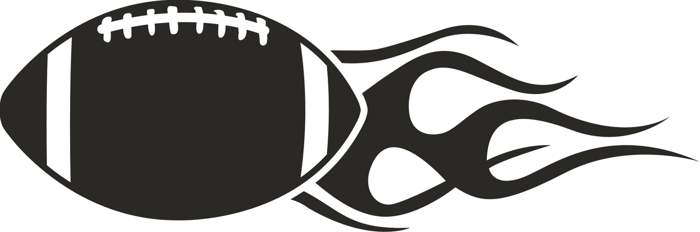 Football clip art black and white