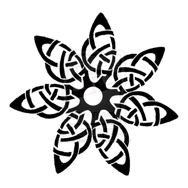 knotwork daisy 7 petals
