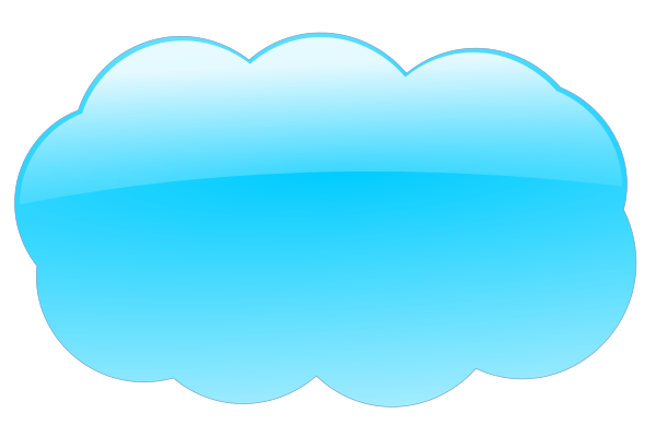 Blue cloud SVG Vector file, vector clip art svg file