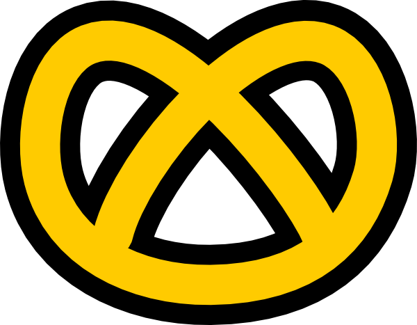 Pretzel Icon clip art Free Vector