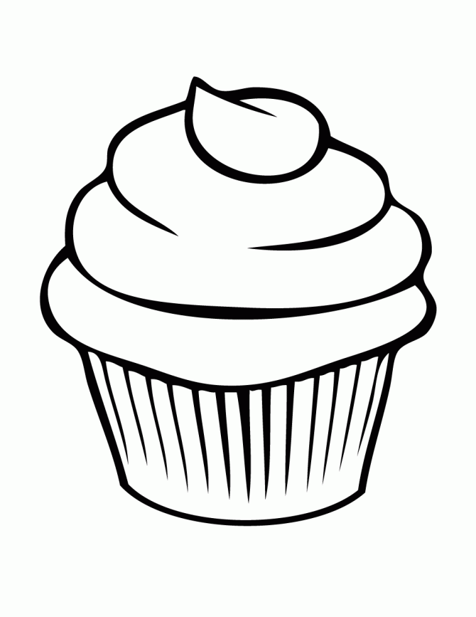 Cupcake Line Drawing