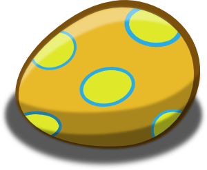 Orange Easter Egg Clip Art - vector clip art online ...
