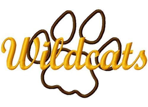 Wildcats - Paw Print - Applique - 10 sizes | LilliPadGifts ...