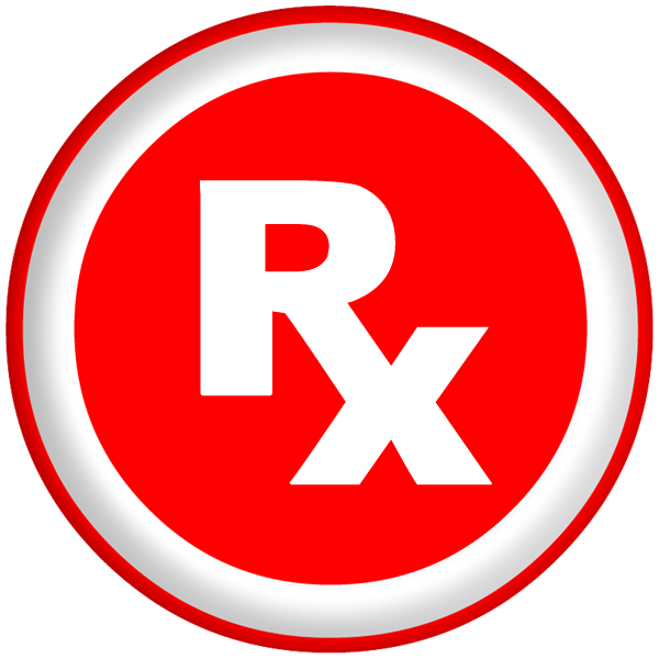 Rx prescription symbol bold red clipart image - ipharmd.net