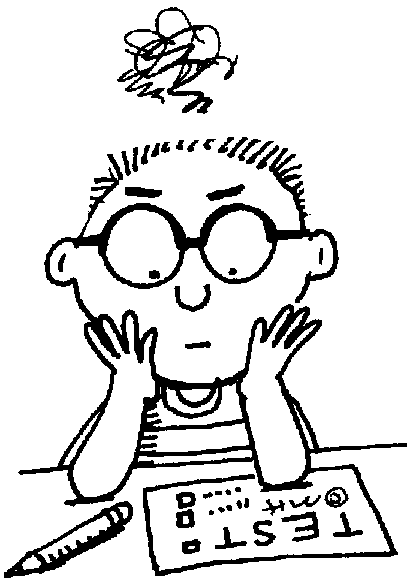 boy taking test - Clip Art Gallery