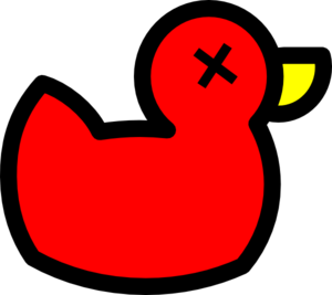 Red Dead Rubber Duck clip art - vector clip art online, royalty ...
