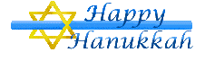 Chanukah clip art of a blue Star of David titles or headers