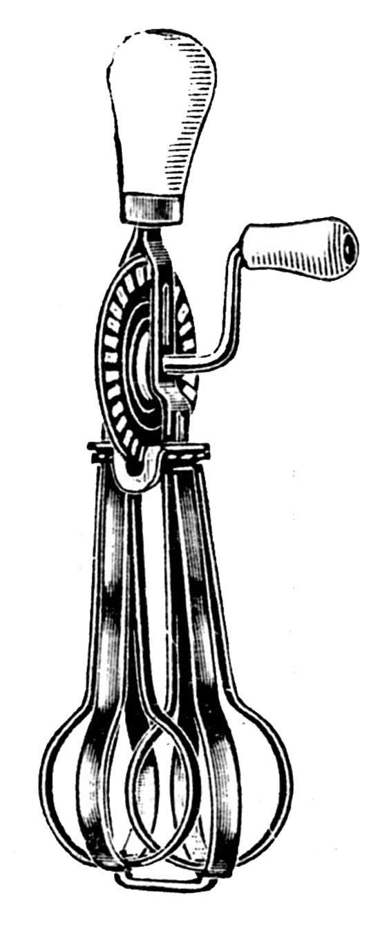 Vintage Clip Art - Old Fashioned Egg Beaters - Kitchenware - The ...