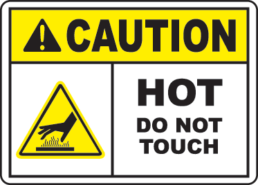 Caution Hot Do Not Touch Sign G4878 - by SafetySign.com